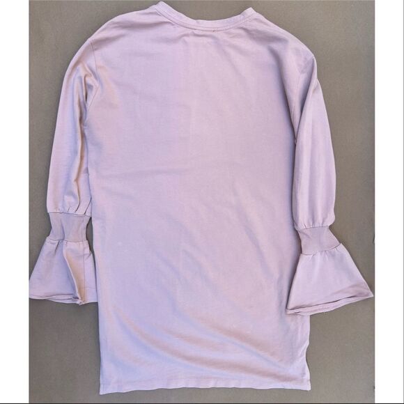 Zara Plush Dress With Flared Sleeves - Picture 3 of 4